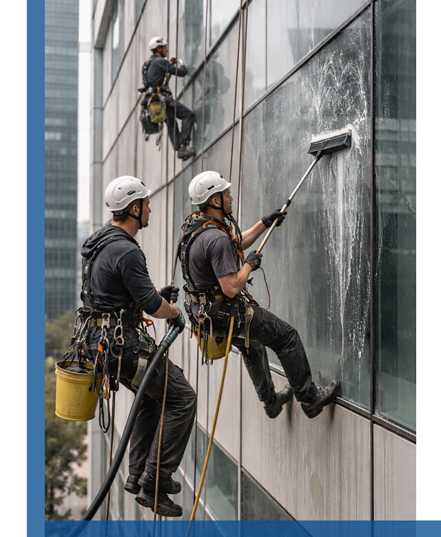 Профессиональная высотная мойка фасадов зданий в Вичуге