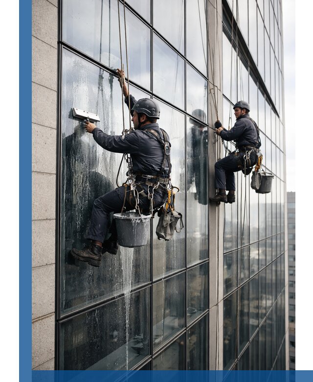 Профессиональная мойка стеклянных фасадов зданий в Вичуге