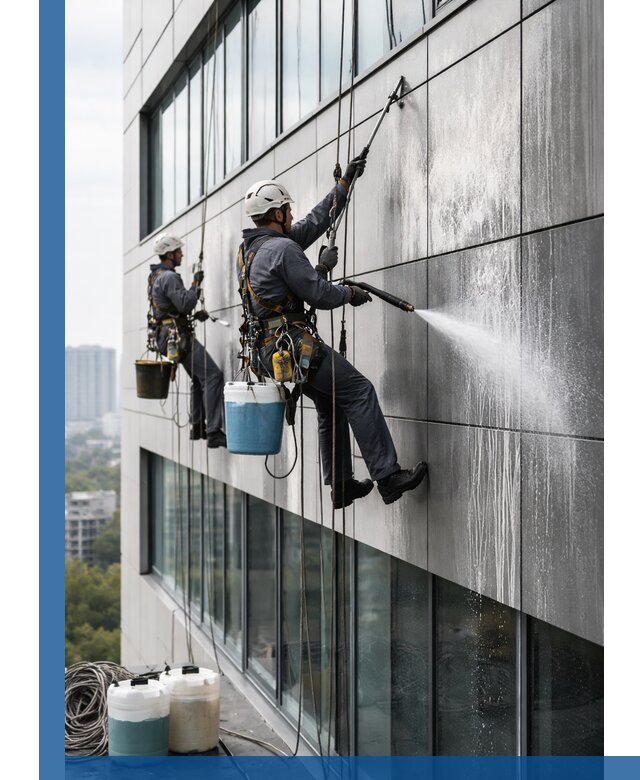 Профессиональная мойка вентилируемых фасадов в Вичуге