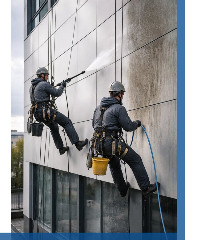 Мойка фасада из композита в Вичуге по цене от 305 р. | ВЫСОТНИК-Вчг