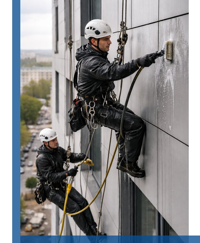 Профессиональная мойка фасада из композита в Вичуге