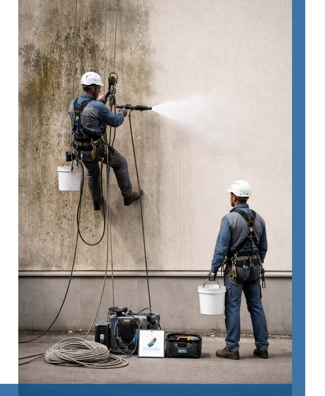 Очистка фасада от плесени в Вичуге от 305 р. | ВЫСОТНИК-Вчг