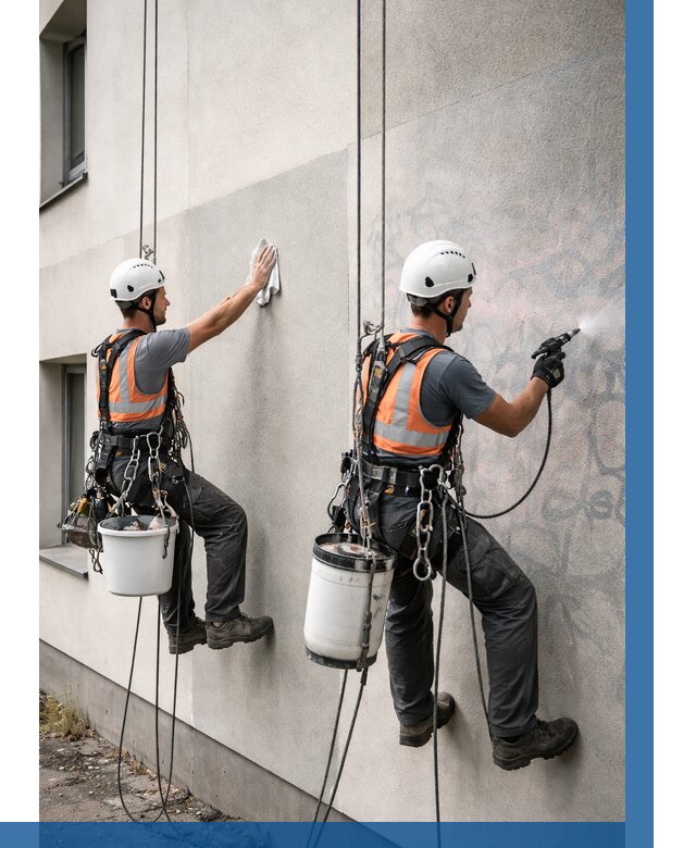 Антиграффити покрытие фасада в Вичуге от 610 р. | ВЫСОТНИК-Вчг