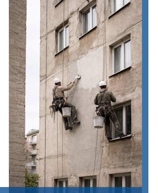 Косметический ремонт фасада в Вичуге от 1117 р. | ВЫСОТНИК-Вчг