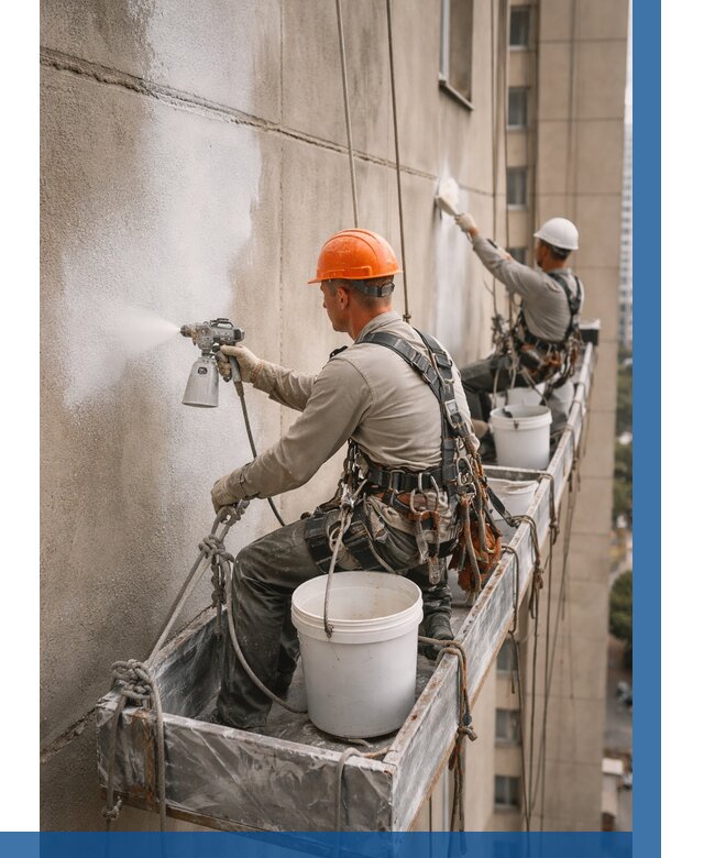 Грунтовка фасада на высоте в Вичуге от 122 р. | ВЫСОТНИК-Вчг