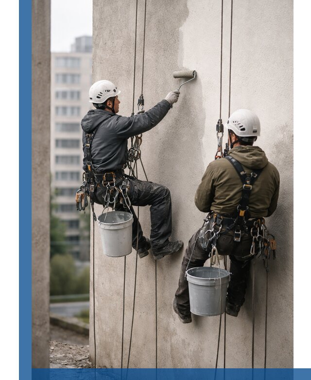 Покраска фасадов высотными альпинистами в Вичуге с гарантией