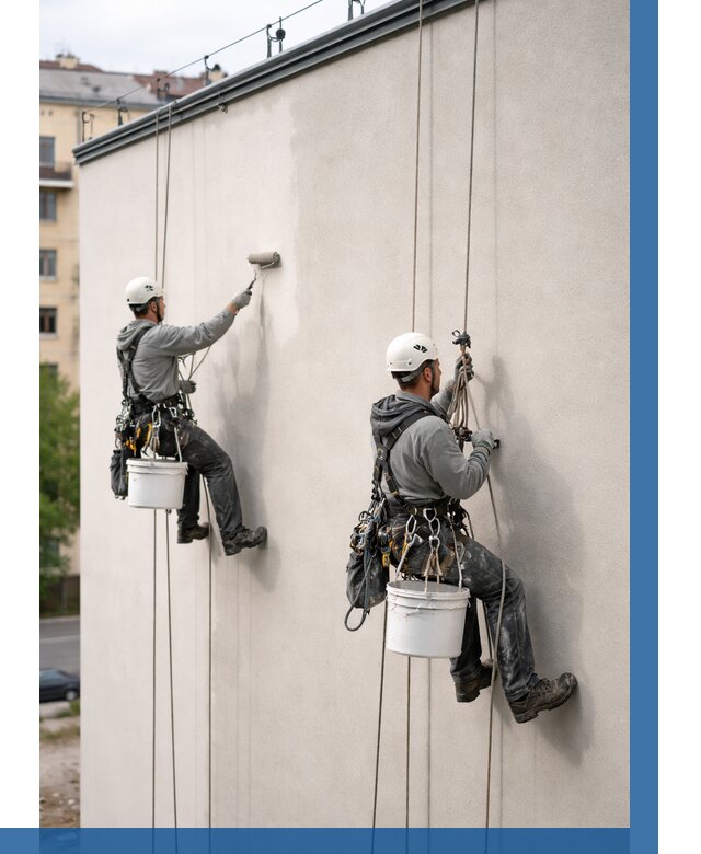 Покраска оштукатуренного фасада в Вичуге от 325 р. | ВЫСОТНИК-Вчг