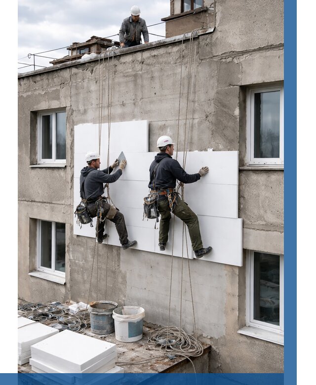 Утепление фасада пенополистиролом в Вичуге от 1829 р. | ВЫСОТНИК-Вчг