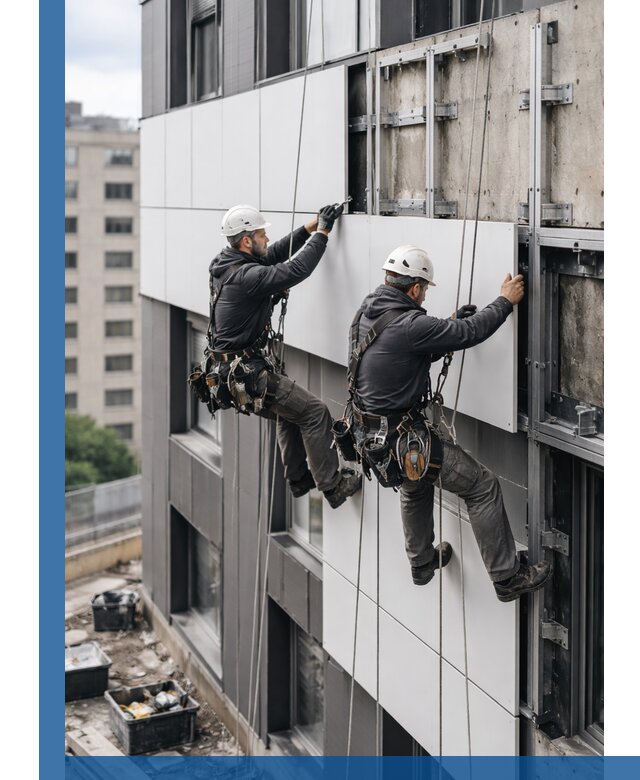 Монтаж композитных панелей фасада в Вичуге под ключ