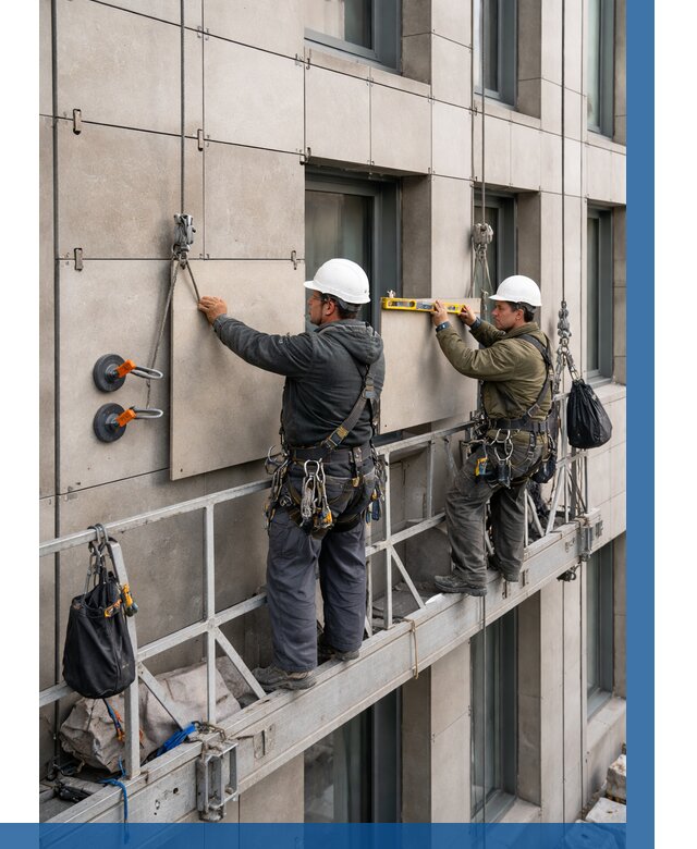 Монтаж керамогранита на фасад в Вичуге от 2540 р. | ВЫСОТНИК-Вчг