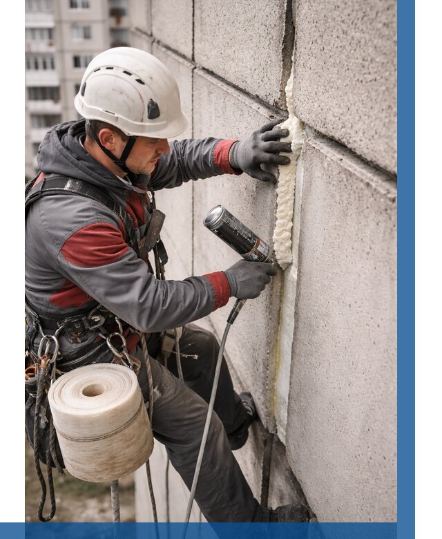 Утепление межпанельных швов в Вичуге от 711 р. | ВЫСОТНИК-Вчг