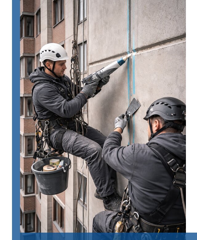Вторичная герметизация швов фасада и кровли в Вичуге