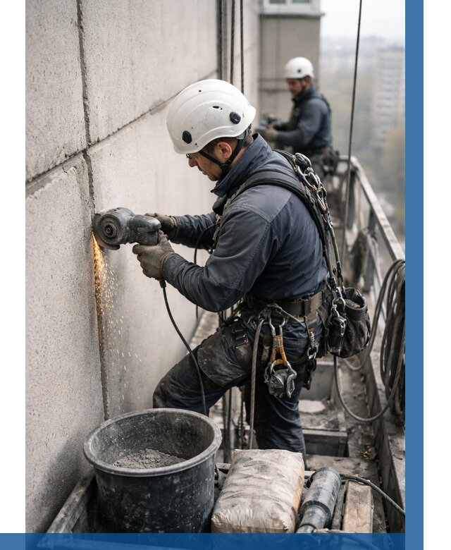 Штробление межпанельных швов в Вичуге от 1219 р. | ВЫСОТНИК-Вчг