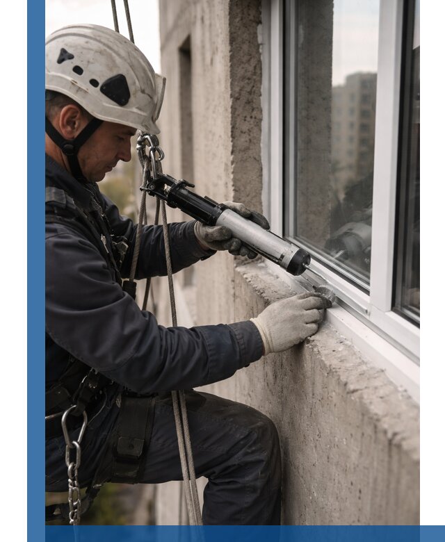 Герметизация оконных швов снаружи в Вичуге профессионально