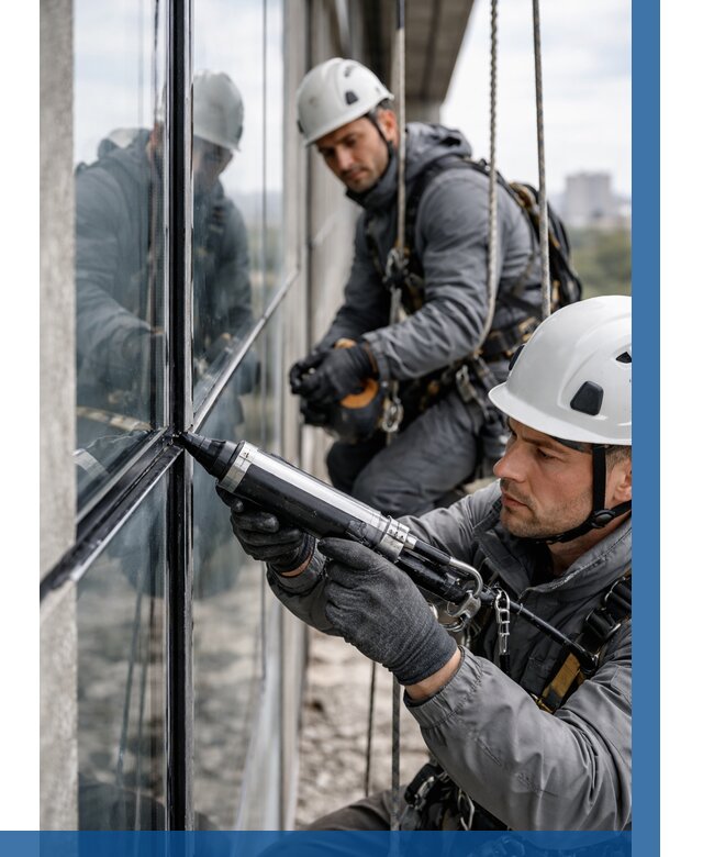 Герметизация витражных швов в Вичуге от 660 р. | ВЫСОТНИК-Вчг