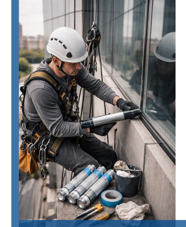 Герметизация стыков витража в Вичуге для герметичных фасадов