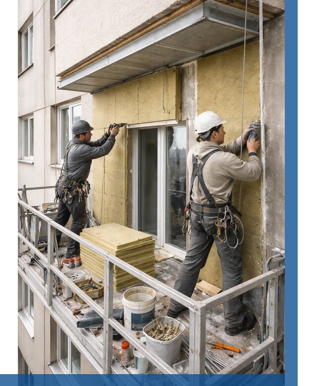 Утепление балкона снаружи в Вичуге от 1625 р. под ключ ВЫСОТНИК-Вчг