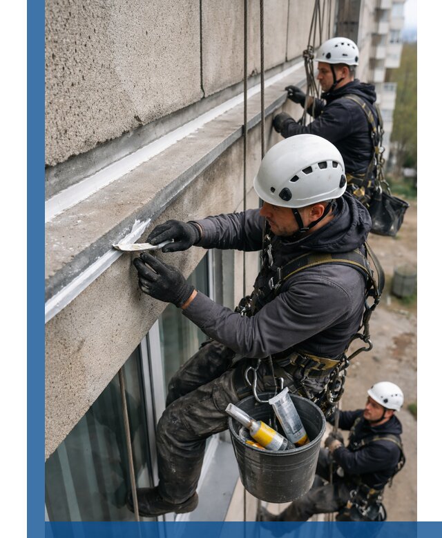 Герметизация примыкания балкона в Вичуге под ключ с гарантией