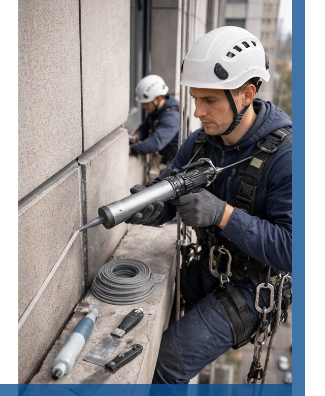 Герметизация деформационных швов фасада в Вичуге от 711 | ВЫСОТНИК-Вчг