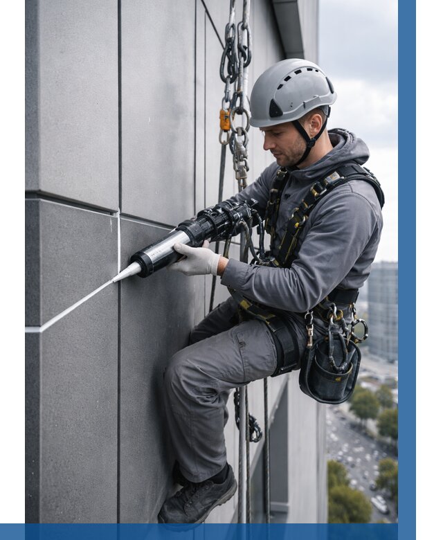 Герметизация стыков фасадных панелей в Вичуге от 6603 р.| ВЫСОТНИК-Вчг