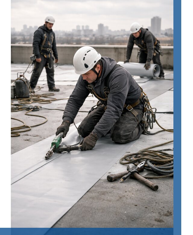 Ремонт мембранной кровли в Вичуге от 1829 р./м2 | ВЫСОТНИК-Вчг