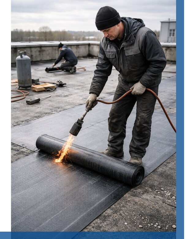 Ремонт наплавляемой кровли в Вичуге от 711 р. | ВЫСОТНИК-Вчг