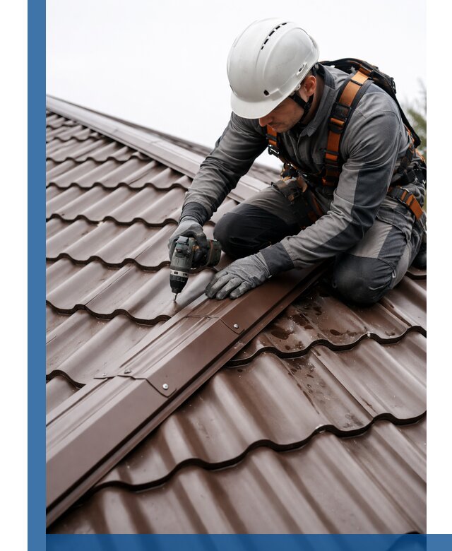 Ремонт металлочерепицы на крыше в Вичуге профессионально