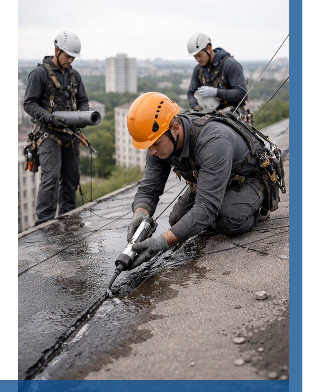 Устранение протечек кровли в Вичуге от 12191 р. | ВЫСОТНИК-Вчг