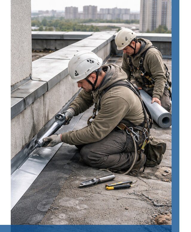 Ремонт кровельных примыканий в Вичуге от 1219 р. | ВЫСОТНИК-Вчг