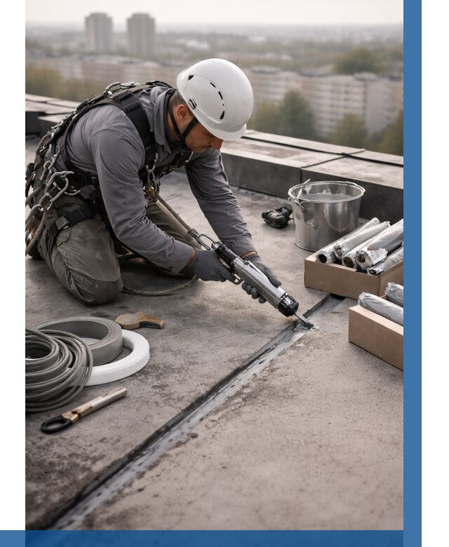 Герметизация швов кровли в Вичуге от 457 р./м2 | ВЫСОТНИК-Вчг