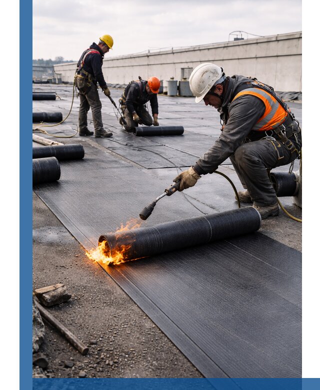 Монтаж наплавляемой кровли в Вичуге профессионально