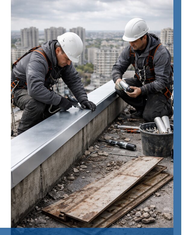 Замена парапетных крышек под ключ в Вичуге от 1219 р. | ВЫСОТНИК-Вчг