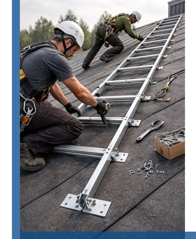 Профессиональный монтаж кровельной лестницы в Вичуге под ключ