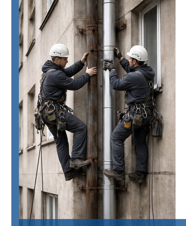 Замена водосточных труб в Вичуге: монтаж и демонтаж под ключ
