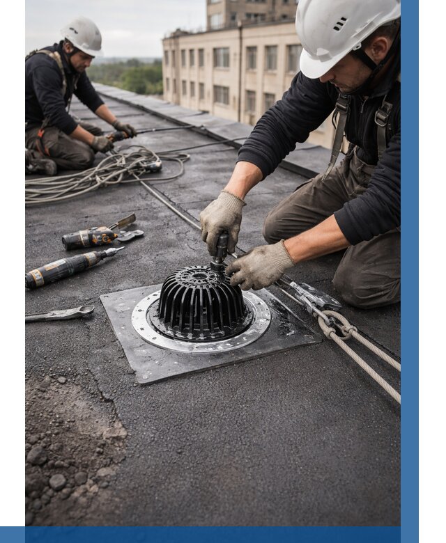 Установка водосточных воронок в Вичуге цена от 3556 р. | ВЫСОТНИК-Вчг