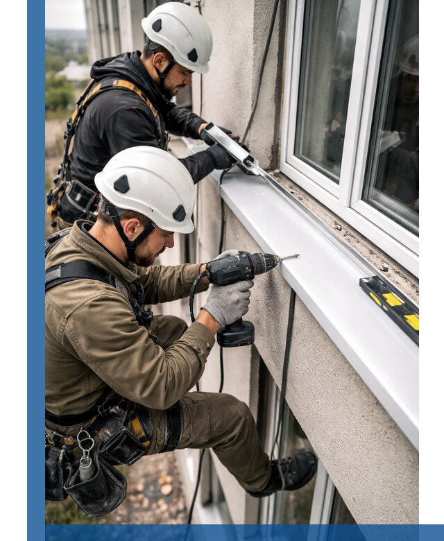 Профессиональный монтаж оконных отливов и отведения воды в Вичуге