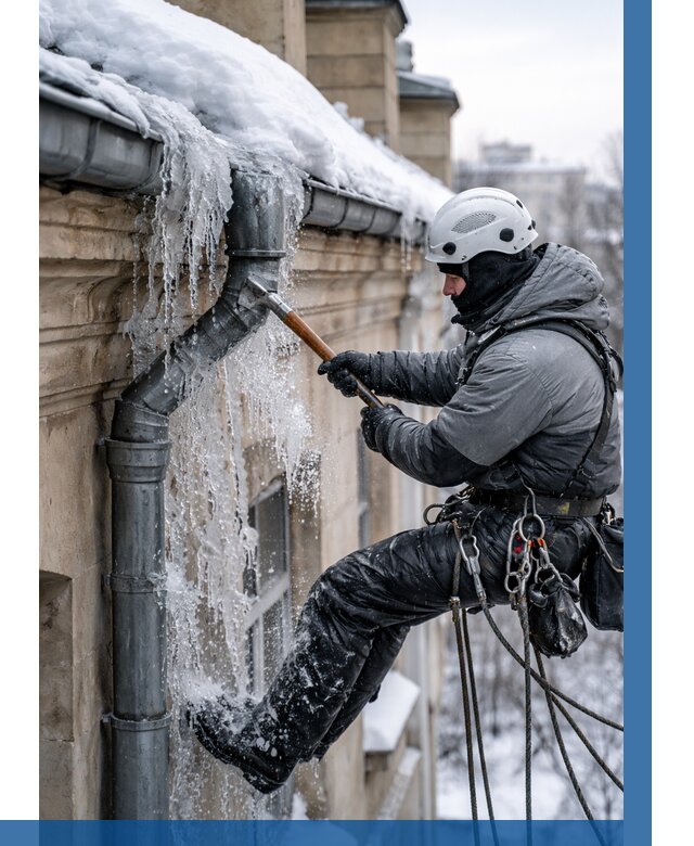 Очистка водостоков от льда в Вичуге от 3556 р. | ВЫСОТНИК-Вчг