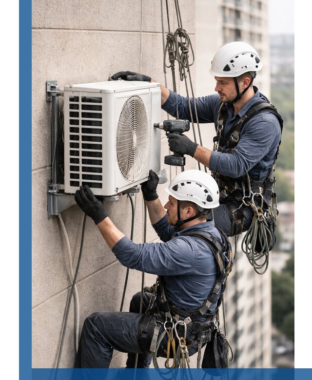 Монтаж внешнего блока кондиционера в Вичуге установка и крепление