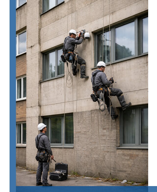 Монтаж фасадных камер видеонаблюдения в Вичуге под ключ
