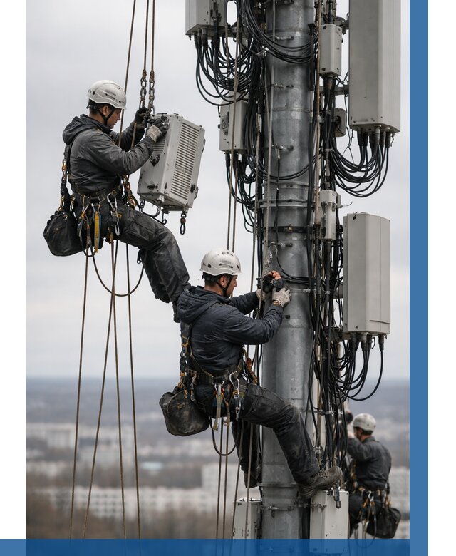 Монтаж оборудования связи на мачте в Вичуге от 7619 р. | ВЫСОТНИК-Вчг