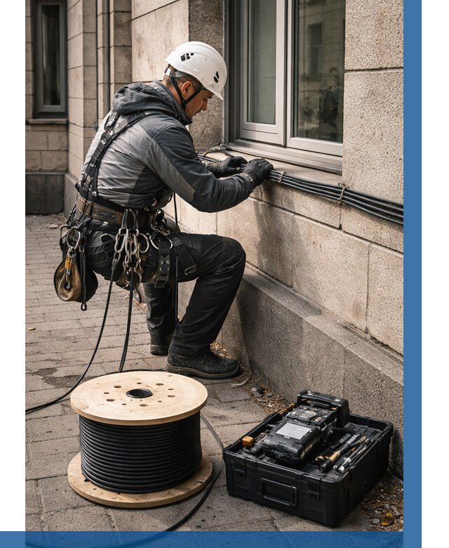 Прокладка оптоволоконного кабеля в Вичуге от 813 р. | ВЫСОТНИК-Вчг