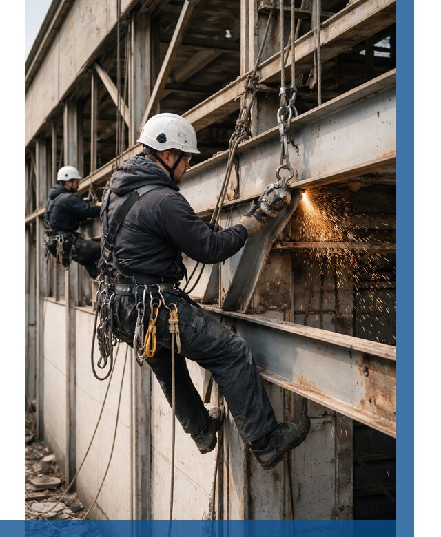 Демонтаж металлоконструкций на высоте в Вичуге от 6603р. |ВЫСОТНИК-Вчг