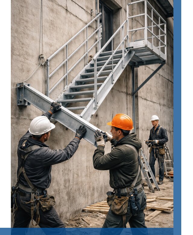 Монтаж металлических лестниц в Вичуге от 15239 р. | ВЫСОТНИК-Вчг