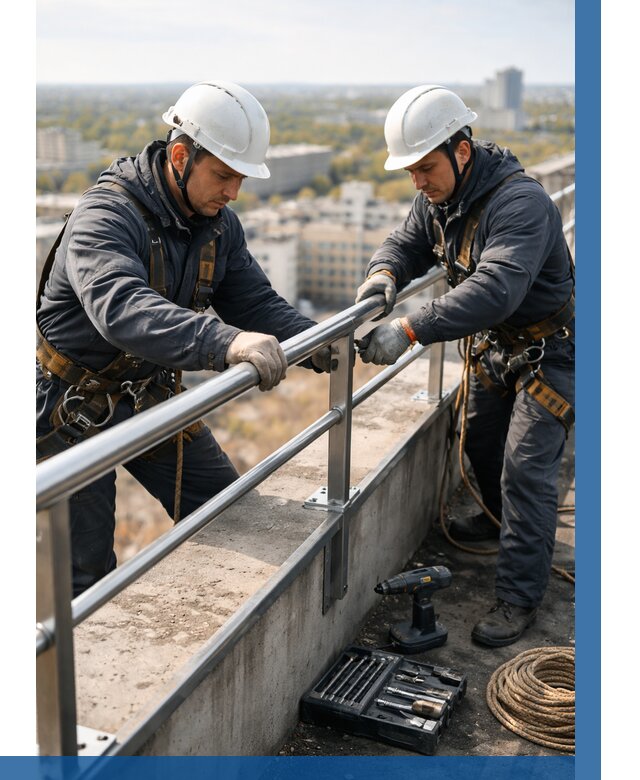 Монтаж перил на высоте в Вичуге от 2540 р. | ВЫСОТНИК-Вчг