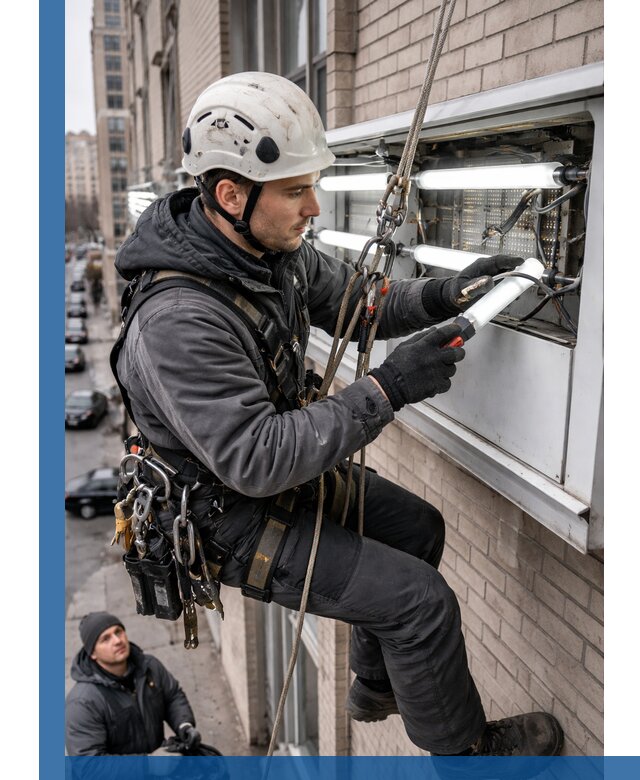Профессиональная замена ламп в наружной вывеске в Вичуге
