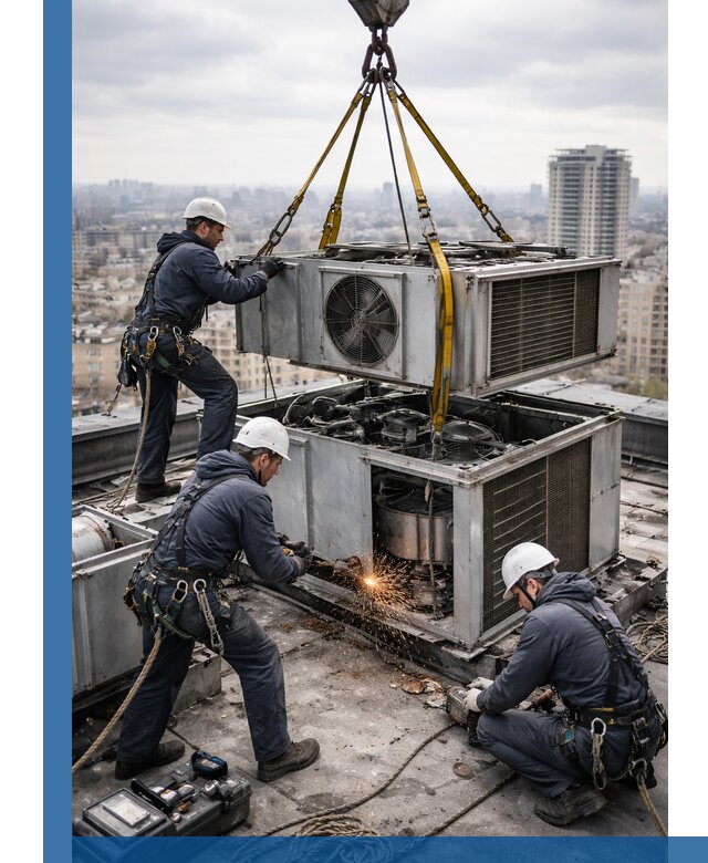 Демонтаж крышной установки в Вичуге любой сложности