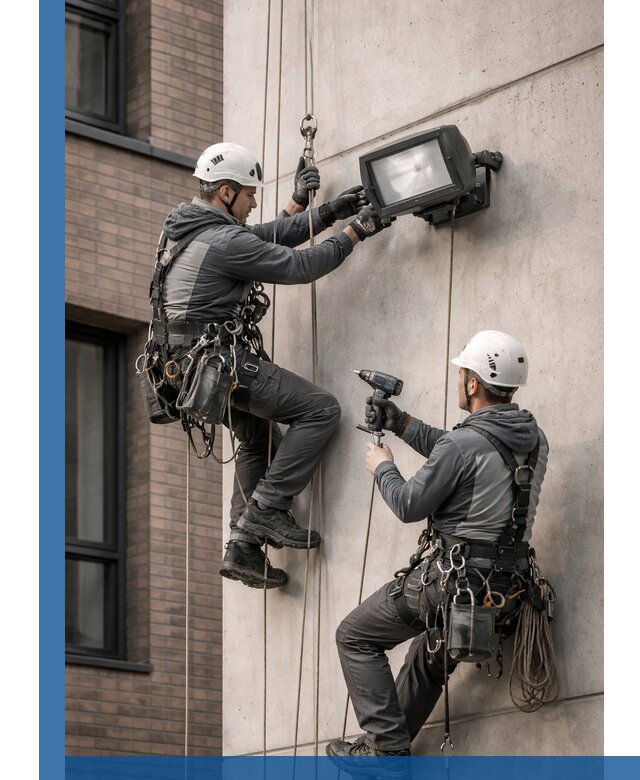 Профессиональный монтаж фасадных прожекторов в Вичуге под ключ