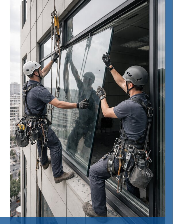 Замена стеклопакетов на высоте в Вичуге от 5587 р. | ВЫСОТНИК-Вчг