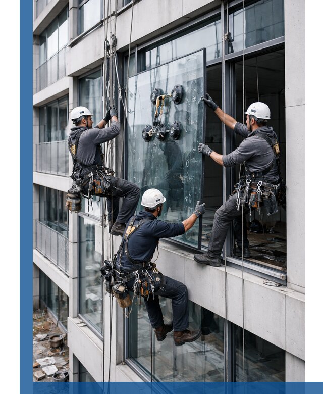 Фасадное остекление и монтаж витражей зданий в Вичуге под ключ