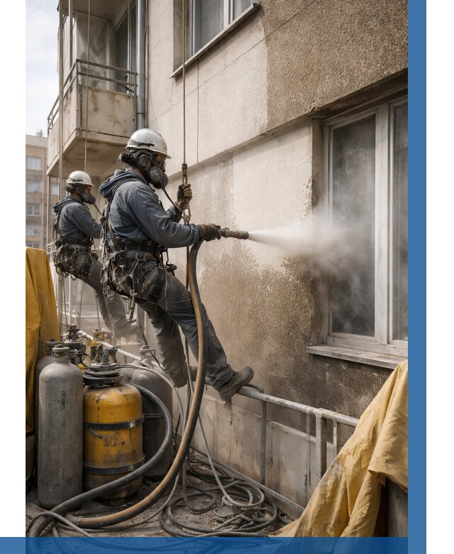 Пескоструйная очистка фасада в Вичуге от 660 р. | ВЫСОТНИК-Вчг